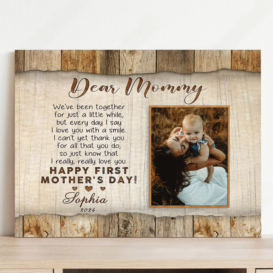 Dear Mommy New Mom Canvas