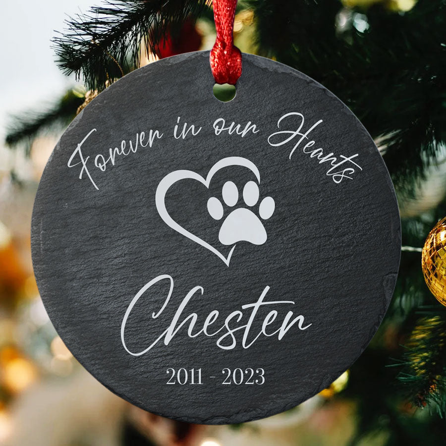 Forever in Our Hearts Dog Ornament