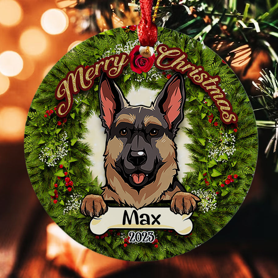 Personalized Ornaments With Dog