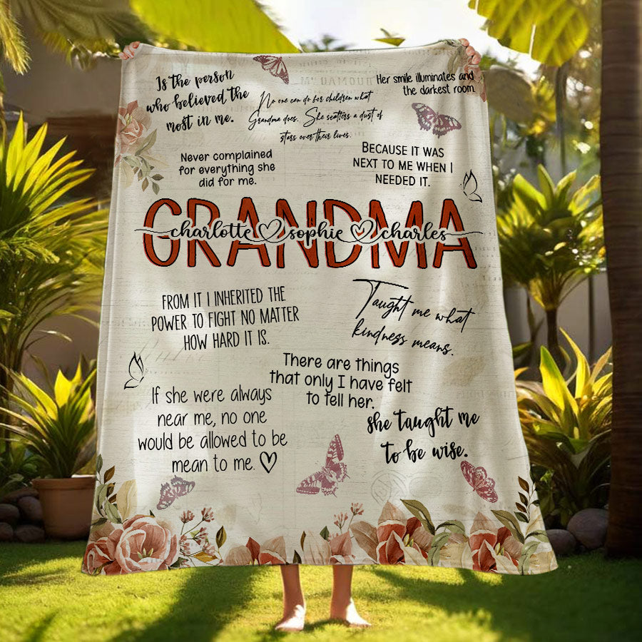 Grandma Custom Blanket | Reasons I Love Being A Grandma Blanket ...