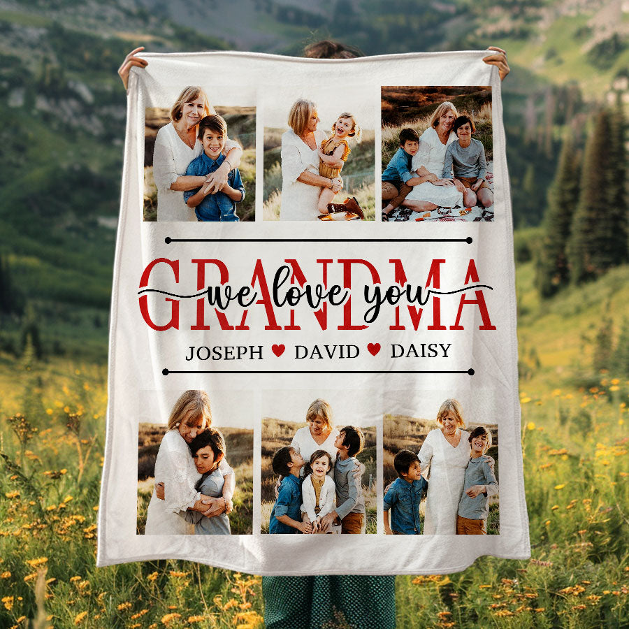 Custom We Love Grandma Blanket