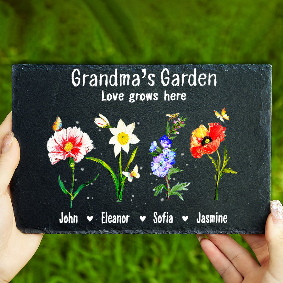 Personalized Grandma’s Garden Birth Month Flowers Gift