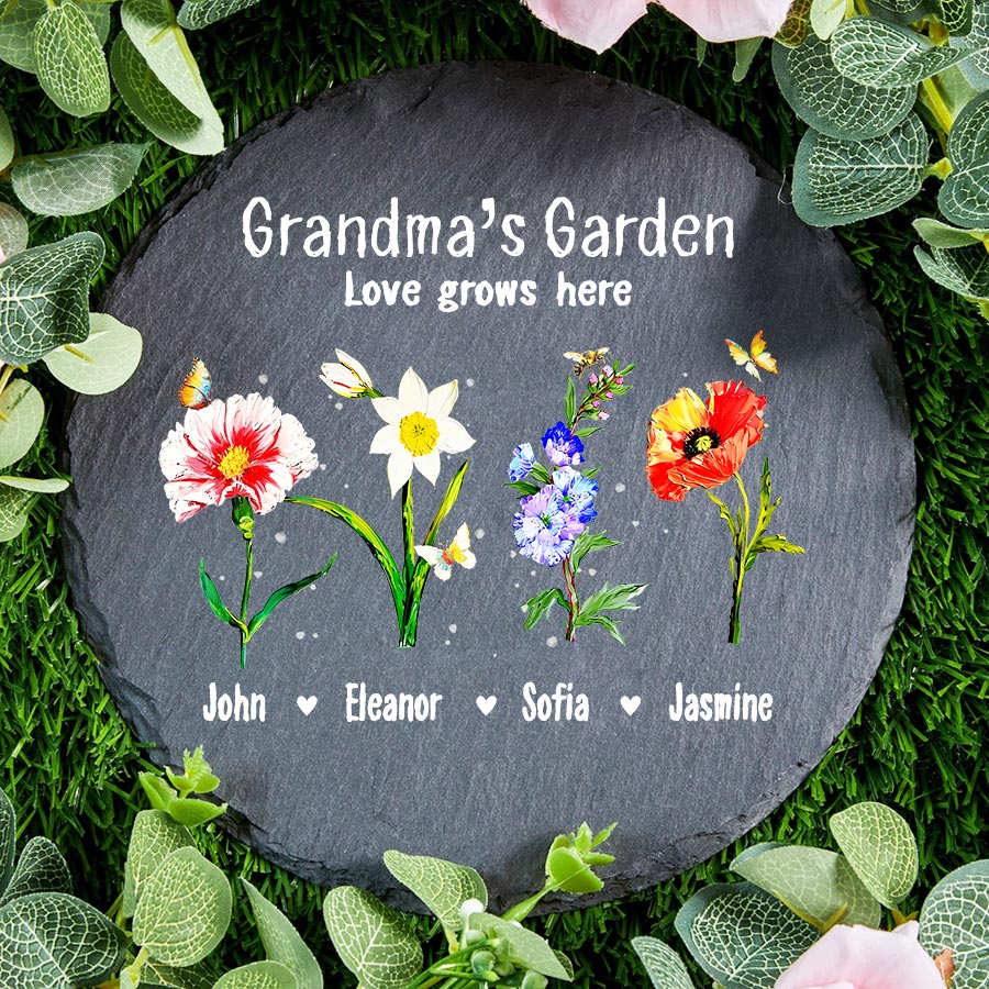 Personalized Grandma’s Garden Birth Month Flowers Gift