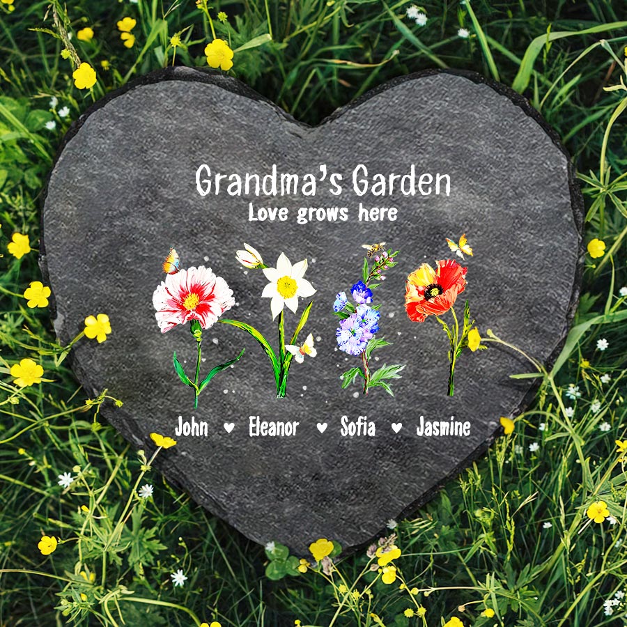 Personalized Grandma’s Garden Birth Month Flowers Gift