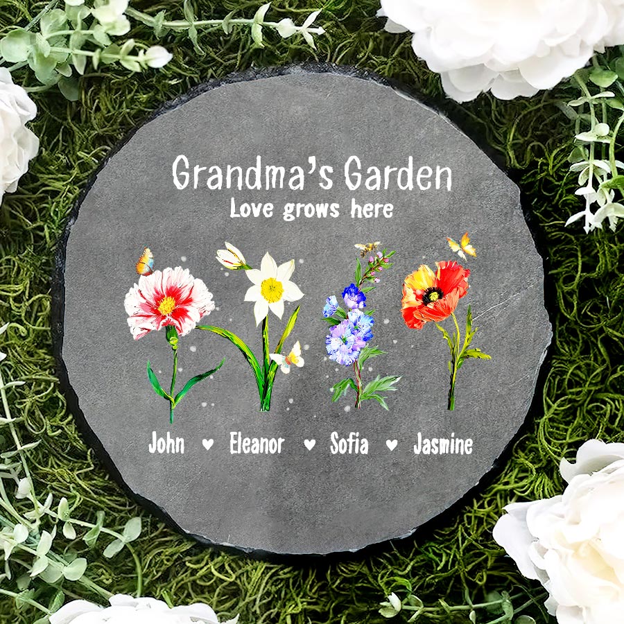 Personalized Grandma’s Garden Birth Month Flowers Gift
