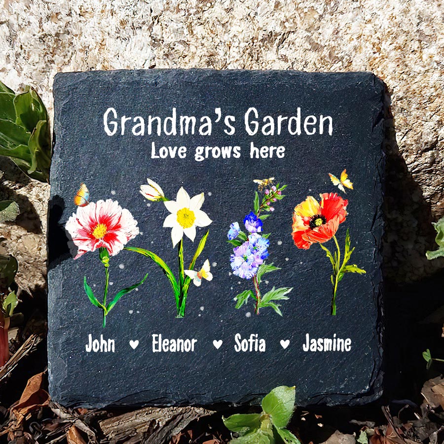 Personalized Grandma’s Garden Birth Month Flowers Gift