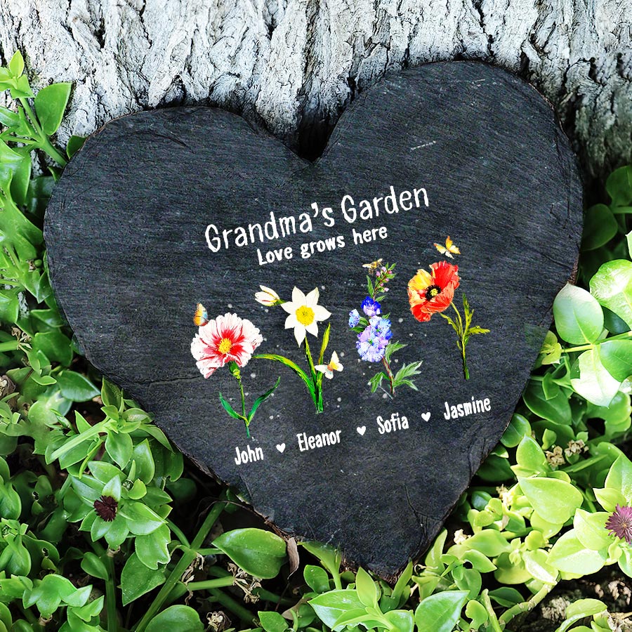 Personalized Grandma’s Garden Birth Month Flowers Gift