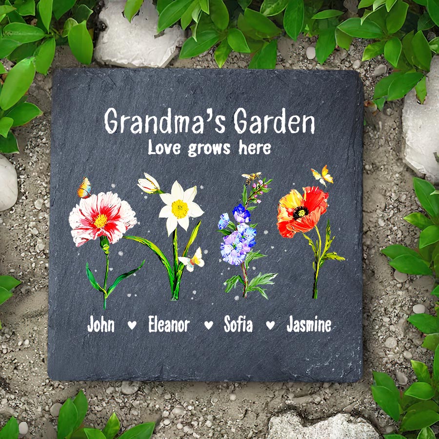 Personalized Grandma’s Garden Birth Month Flowers Gift