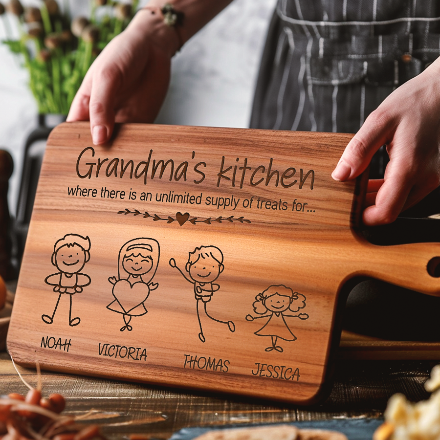 Grandma’S Kitchen Cutting Board | Personalized Mother’S Day Gifts ...