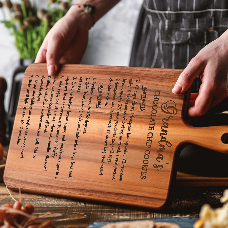 Grandma’s Recipe on a Cutting Board