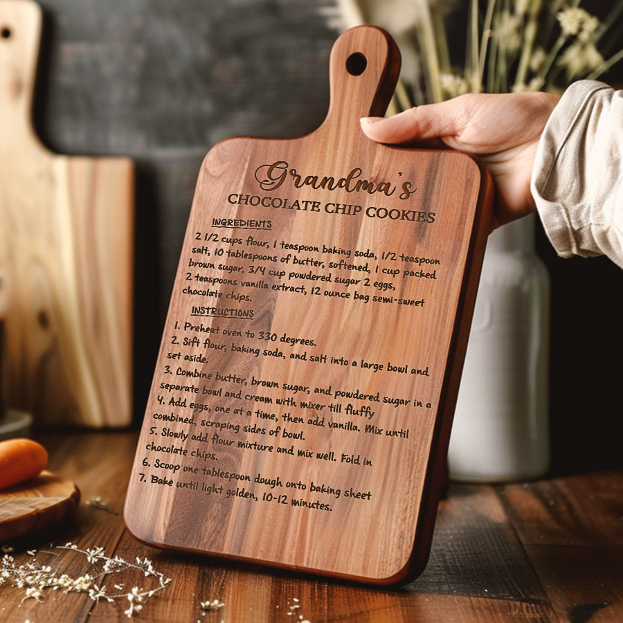 Grandma’s Recipe on a Cutting Board