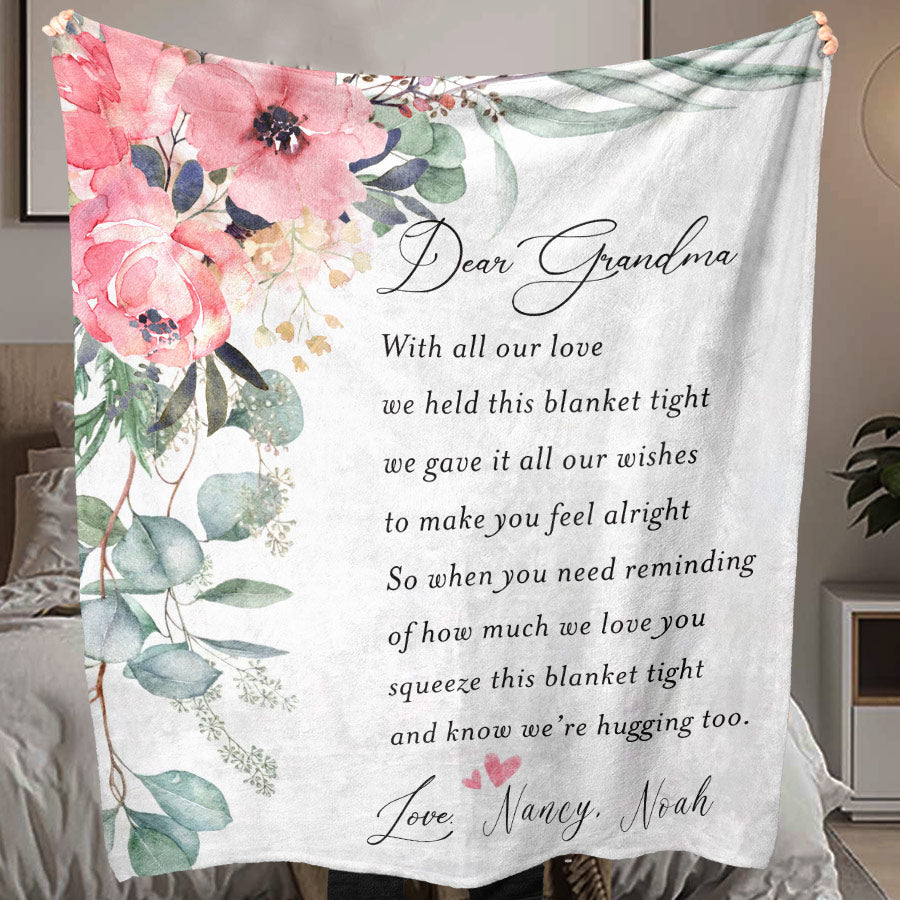 Grandmother Blankets Personalized