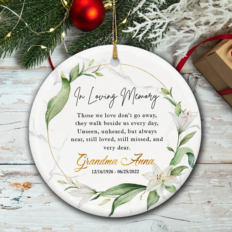 In Memory Of Ornament | Customized Memorial Ornaments | Those We Love ...