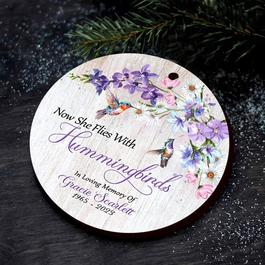 In Memory Of Ornaments | Hummingbird Memorial Ornament For Loss Of Mom ...