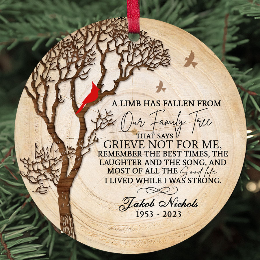 Memorial Ornament Customized Memorial Ornaments A Limb Has Fallen memorial-ornament-customized-memorial-ornaments-a-limb-has-fallen