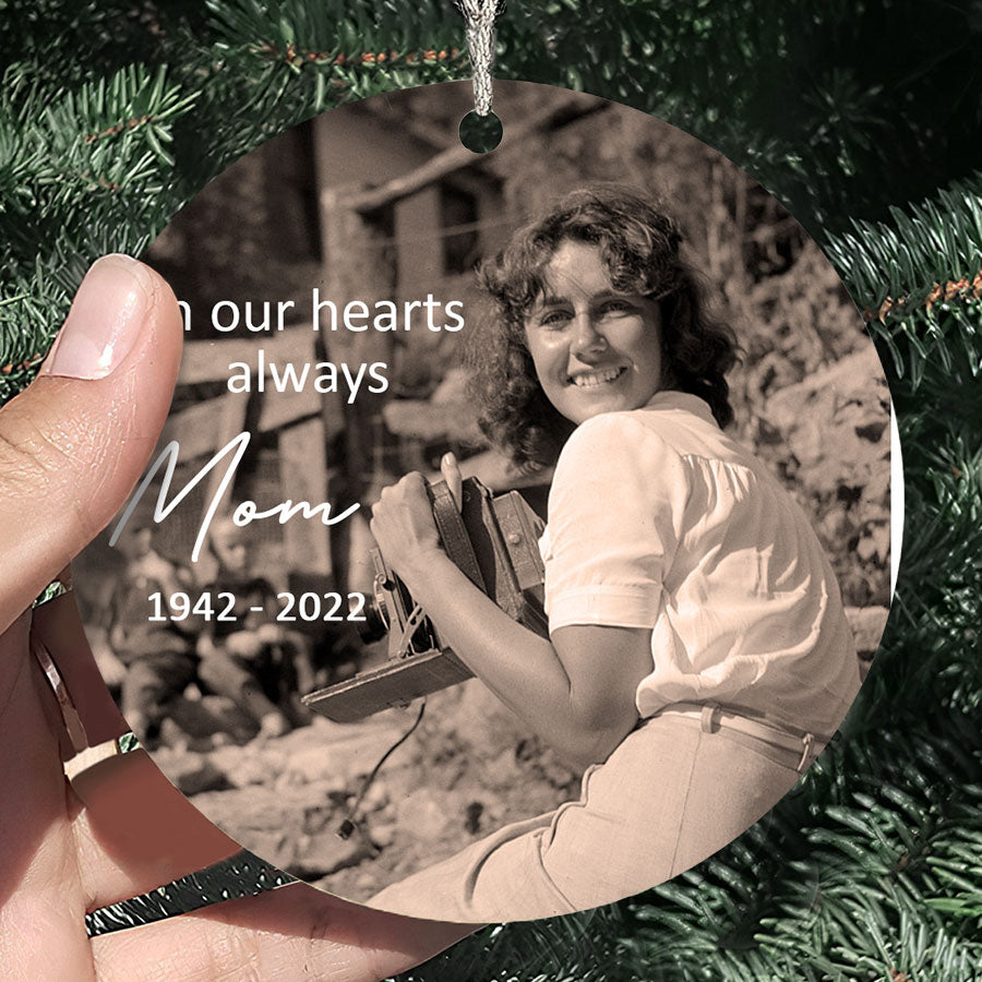 memorial ornaments with picture