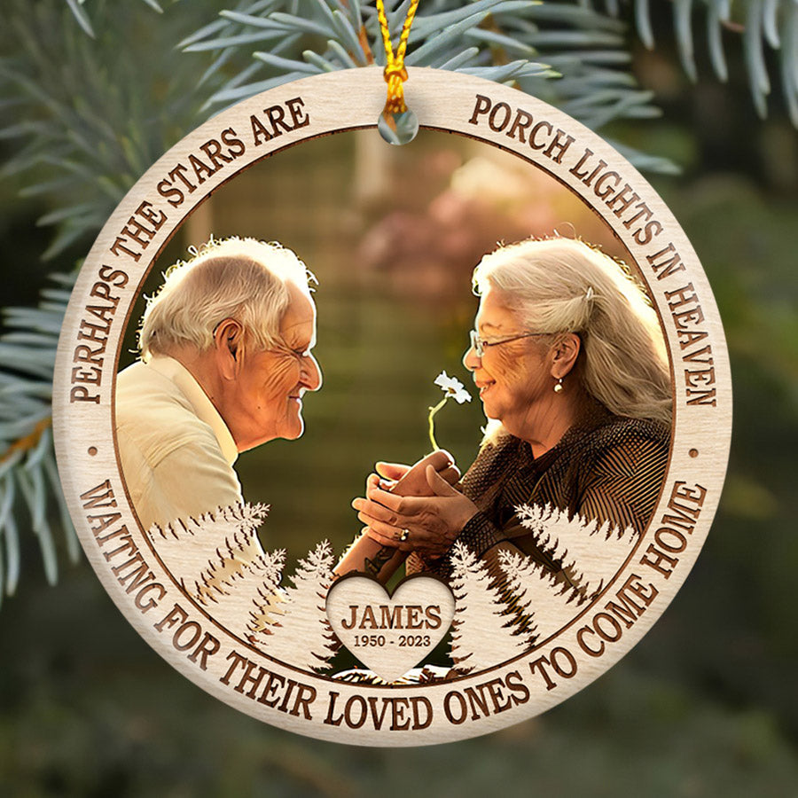 memorial photo ornament