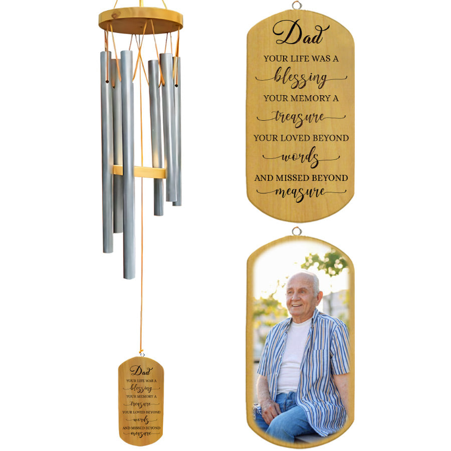 memorial wind chimes for loss of father