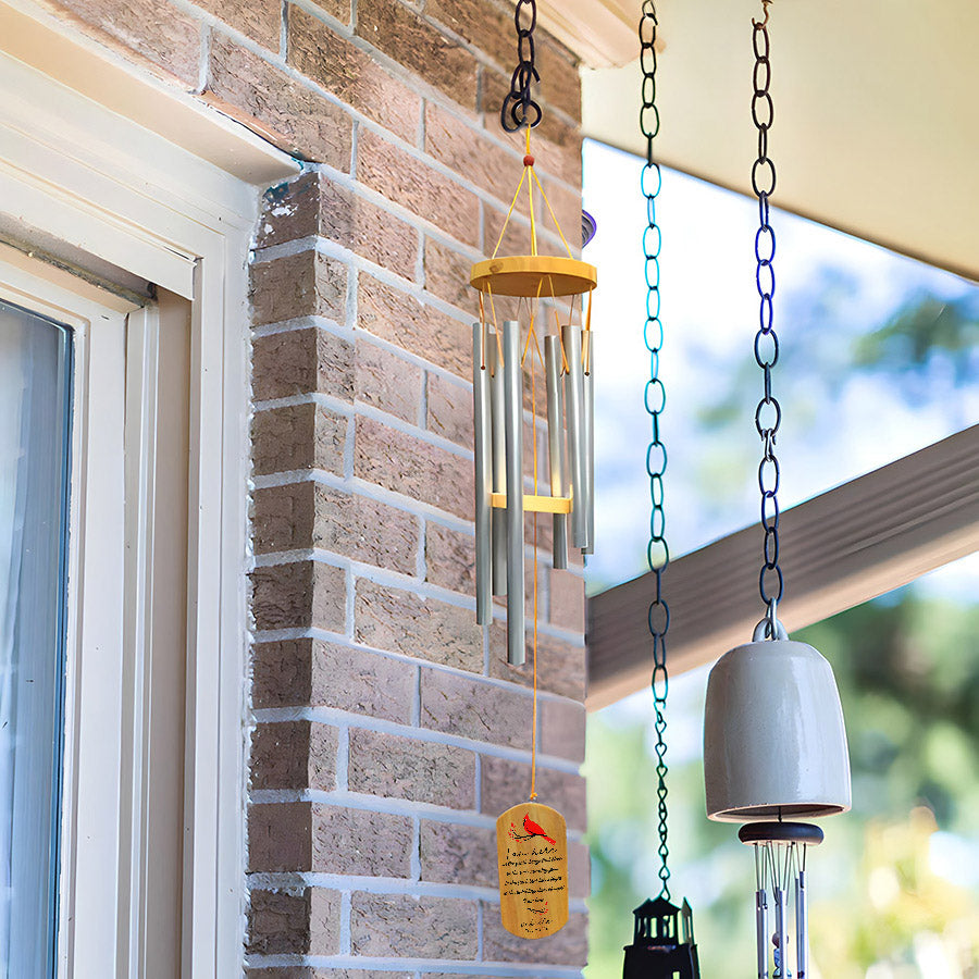 Custom Cardinal Memorial Wind Chimes