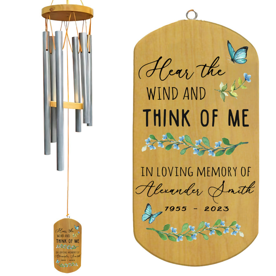 Memorial Wind Chime Butterfly Wind Chimes For Outside Hear The Wind