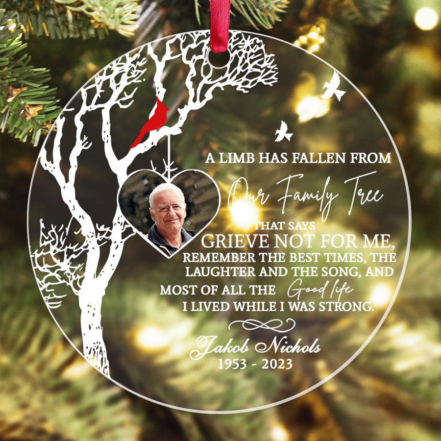 In Memory Decorations Memory Ornament |Christmas Tree Decorations In Memory Of A Loved One ...