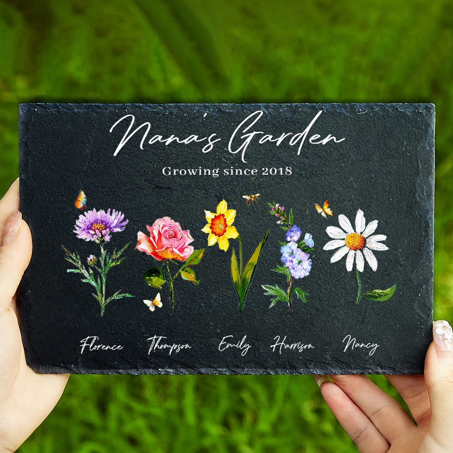 Grandma’s Garden Mothers Day Gift With Birth Month Flowers