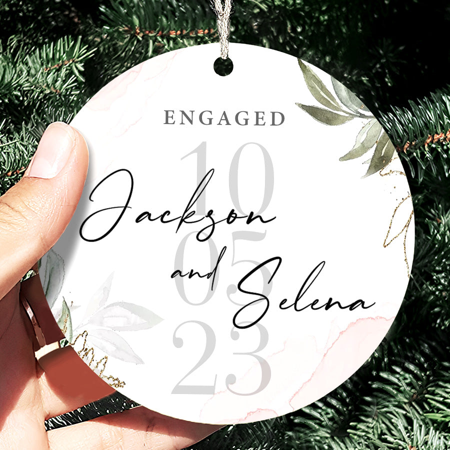 Custom Engagement Gift With Names