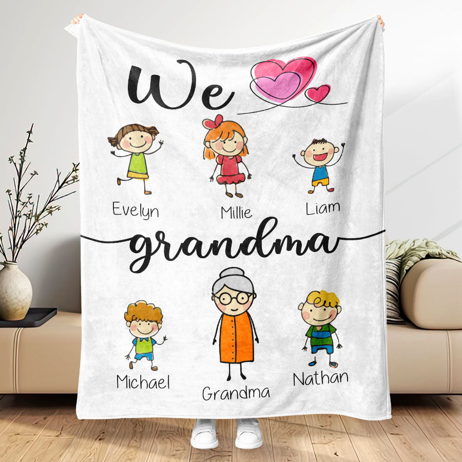 Funny Grandma Custom Blanket