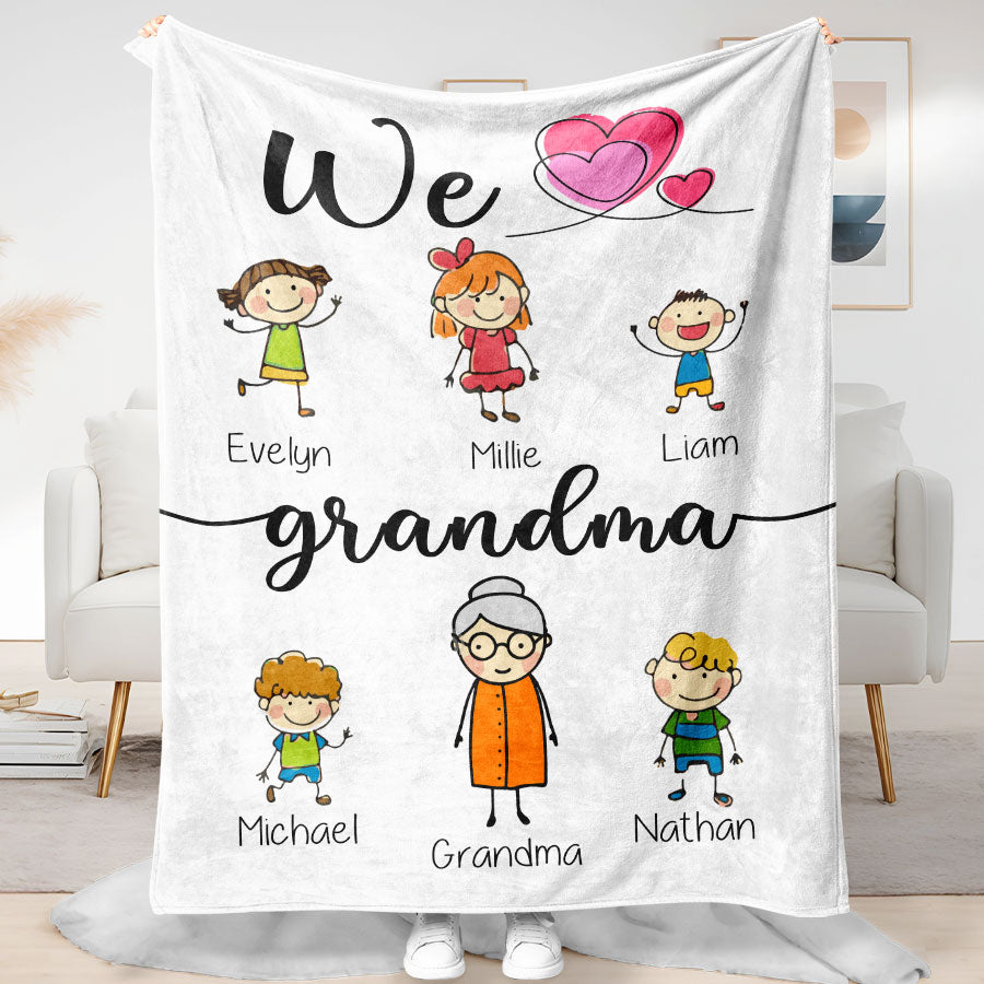 Funny Grandma Custom Blanket