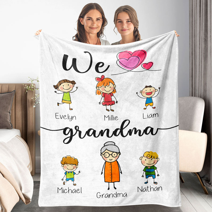 Funny Grandma Custom Blanket