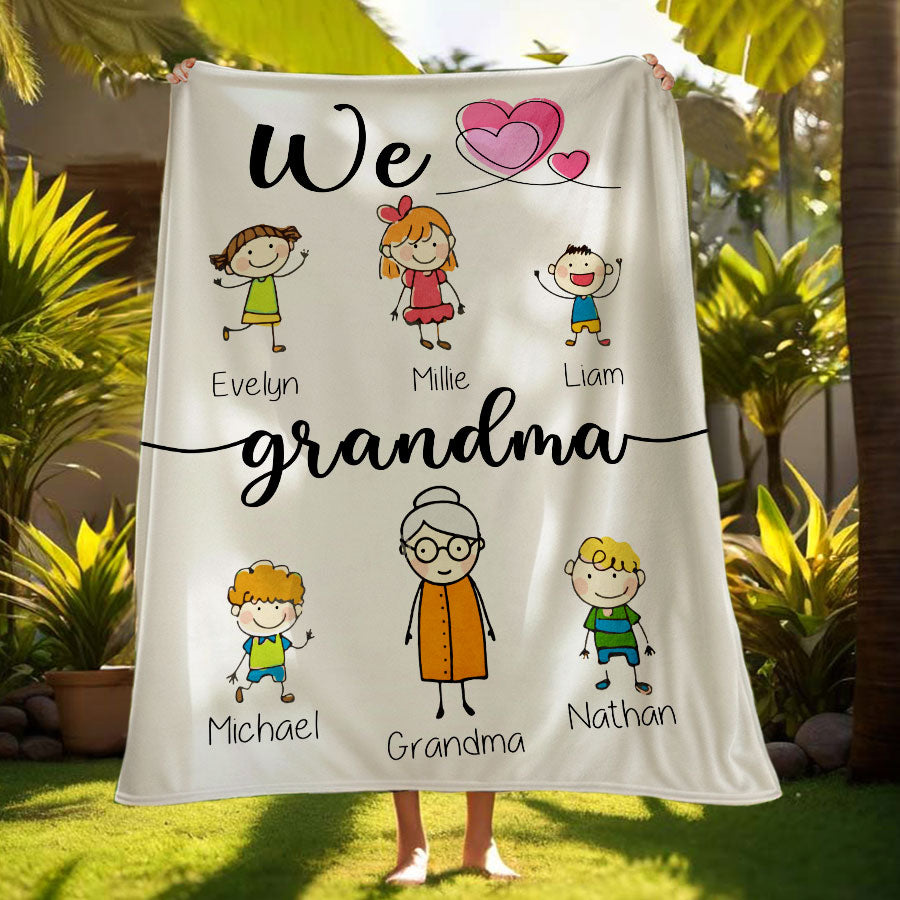 Funny Grandma Custom Blanket