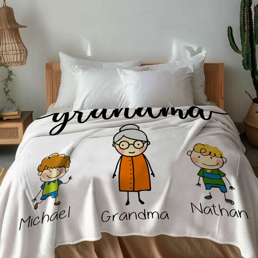 Funny Grandma Custom Blanket