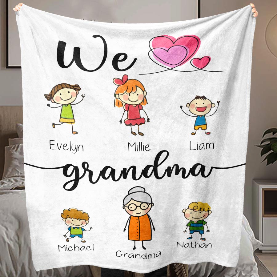 Funny Grandma Custom Blanket