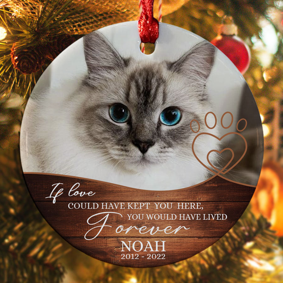 personalized cat memorial ornament