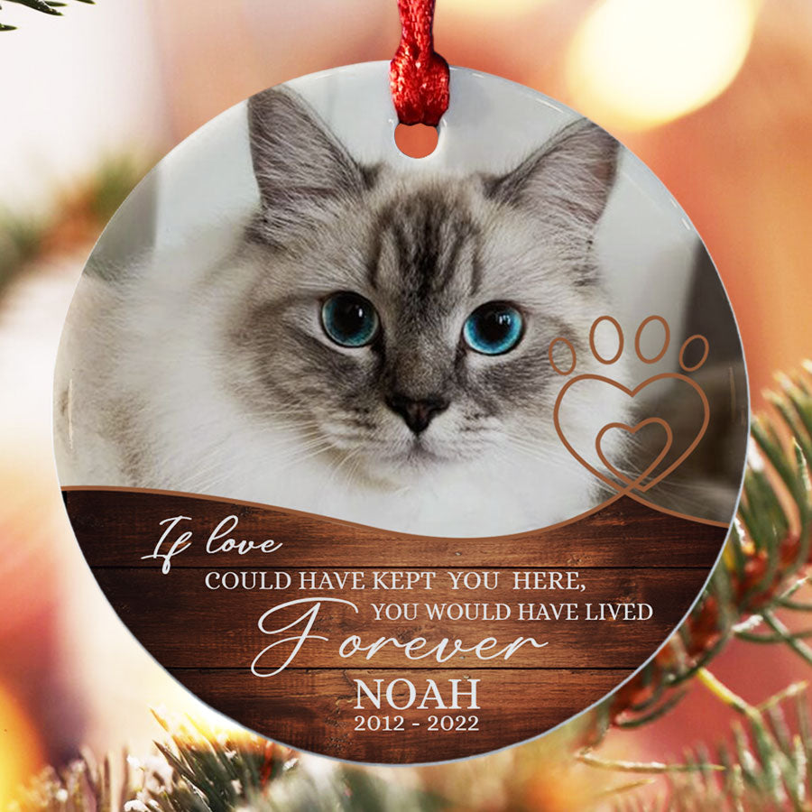 personalized cat memorial ornament