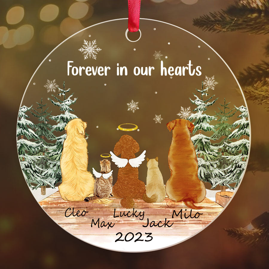 Forever in Our Heart Ornaments for Dogs That Have Passed Away