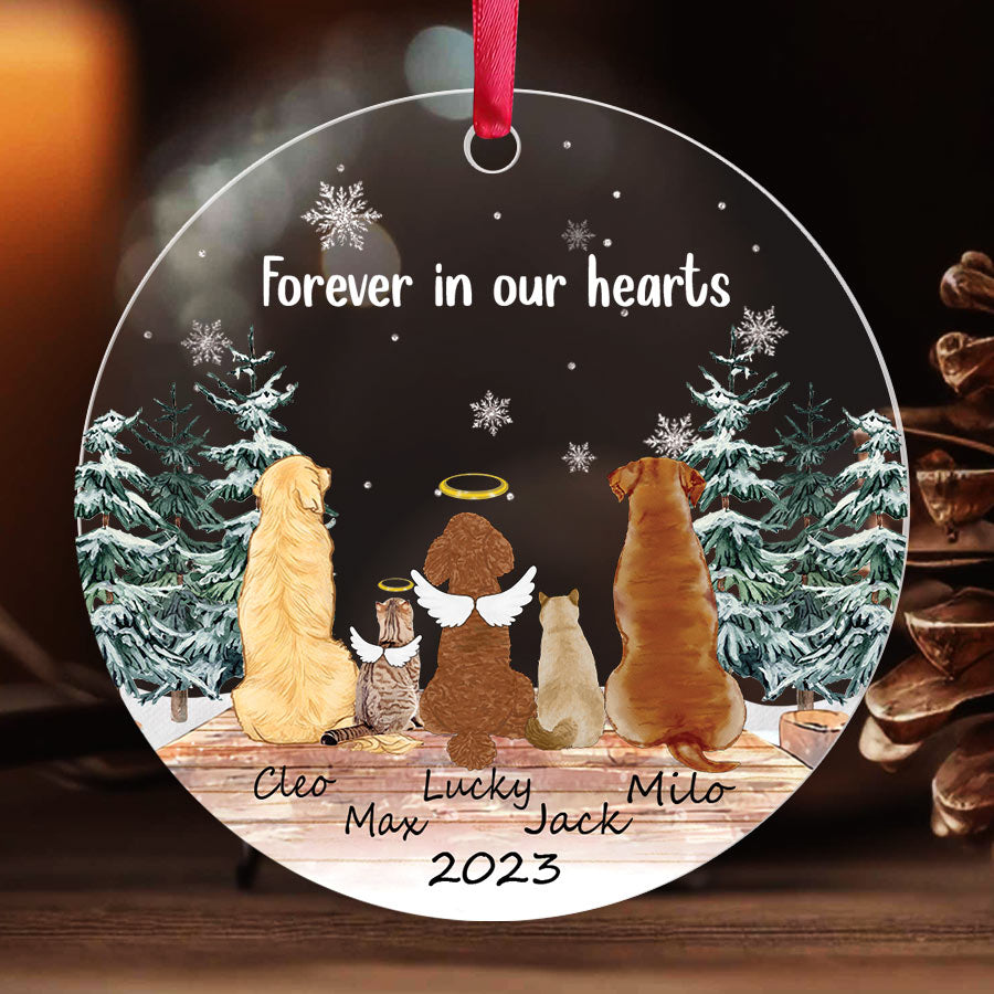 Personalized Dog Memorial Ornament | Forever In Our Heart Ornaments For ...