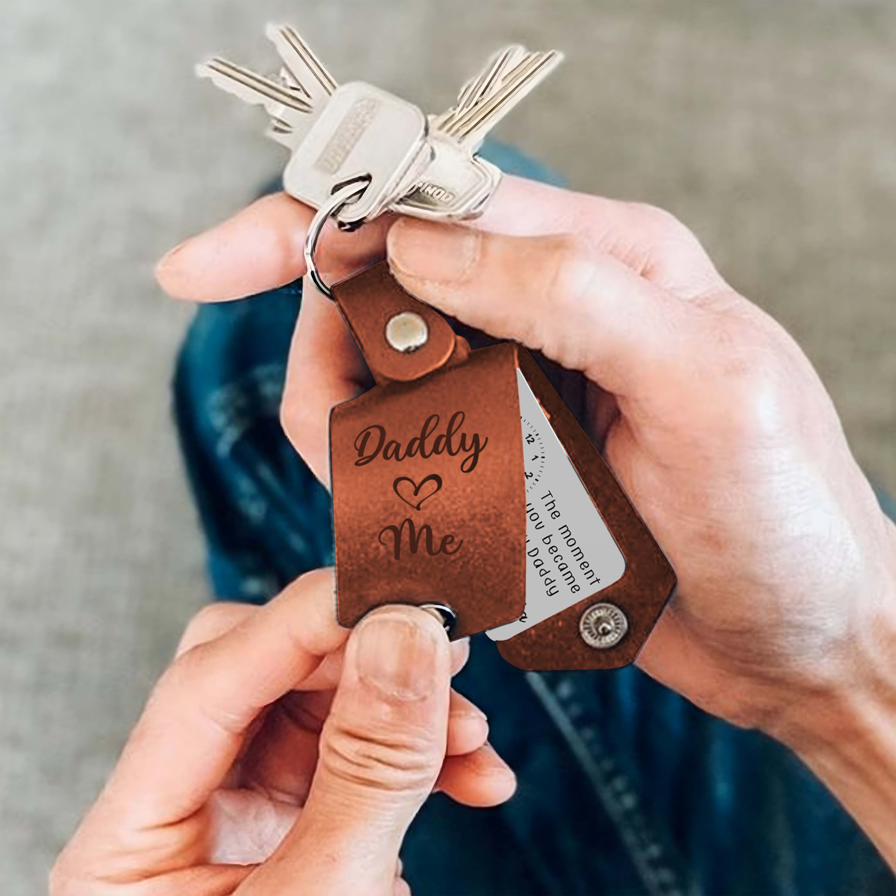 Custom Fathers Day Keychain