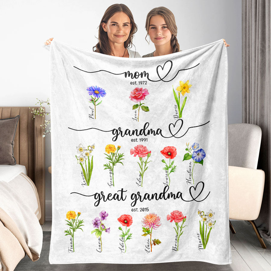 Mothers Day Great Grandma Blanket