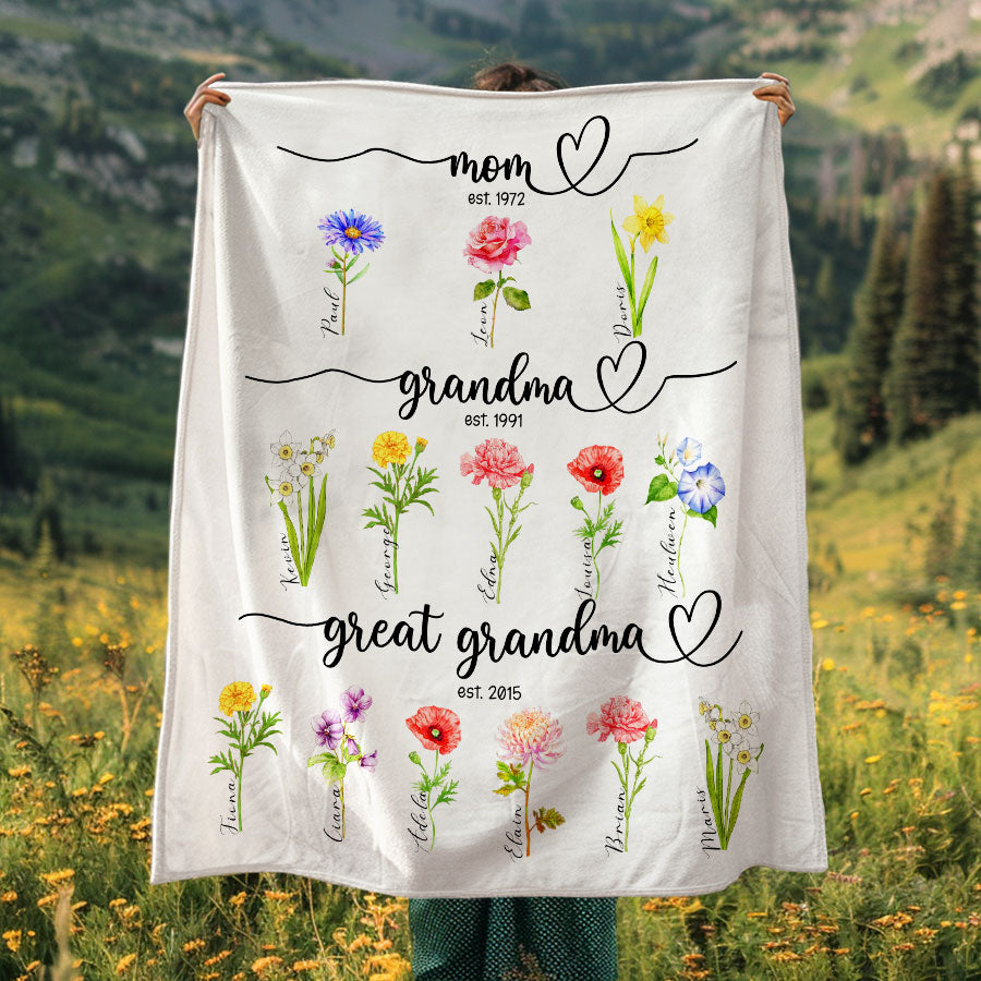 Mothers Day Great Grandma Blanket