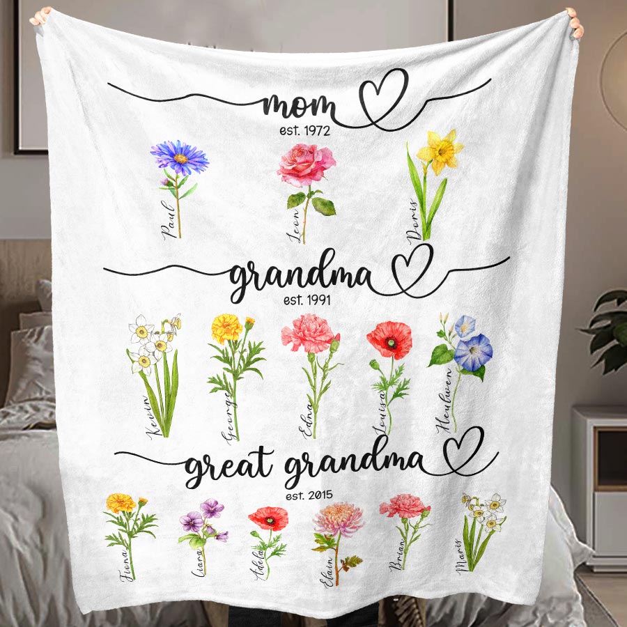 Mothers Day Great Grandma Blanket