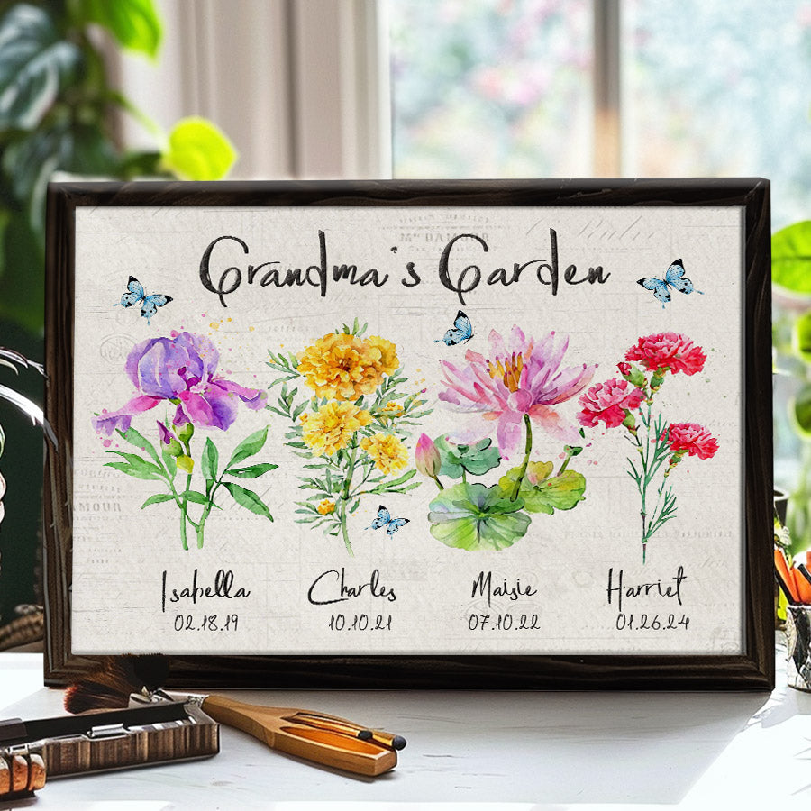 Grandma Butterfly Plaque - Acrylic "I Love You" Home Decor Gift For Grandma's Birthday & Holidays