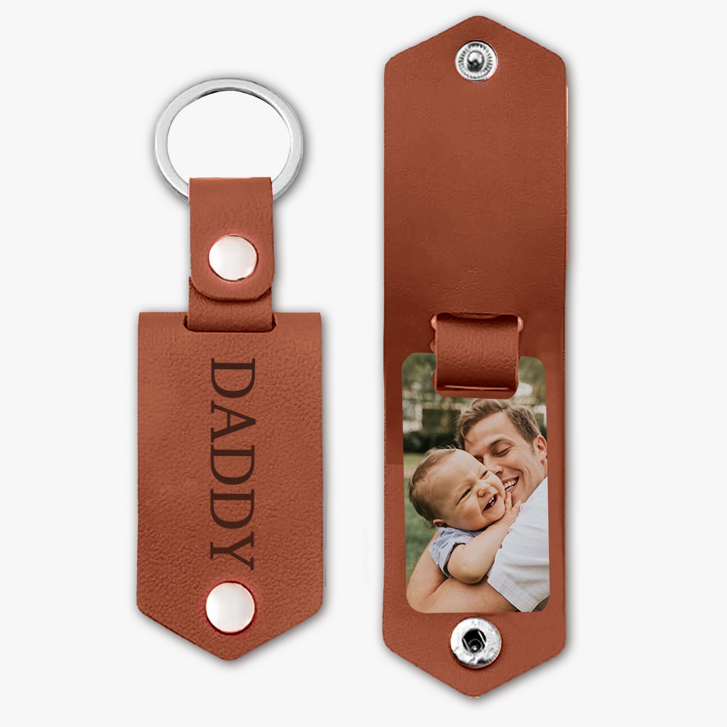 Custom Photo Fathers Day Keychain