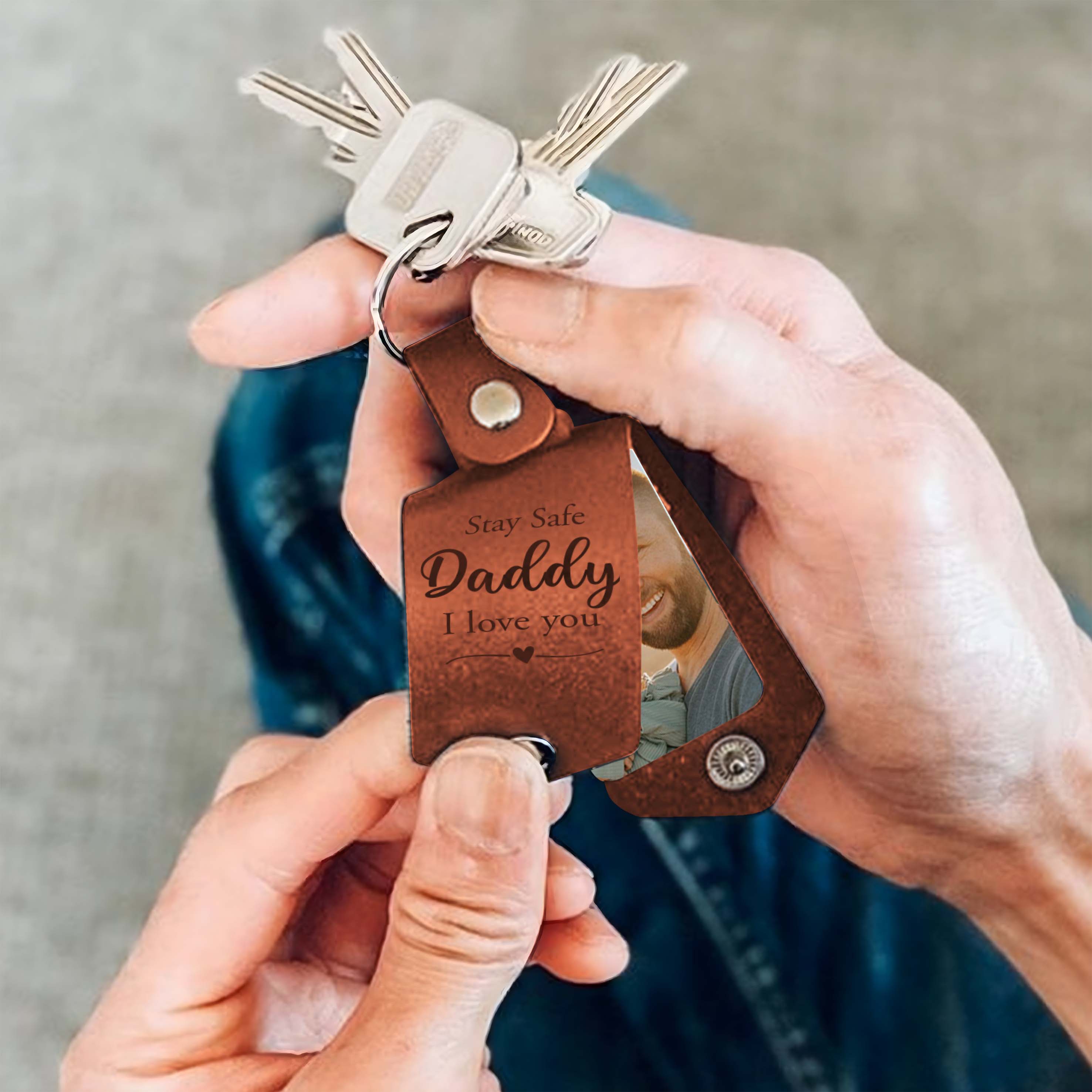 Custom Fathers Day Keychain