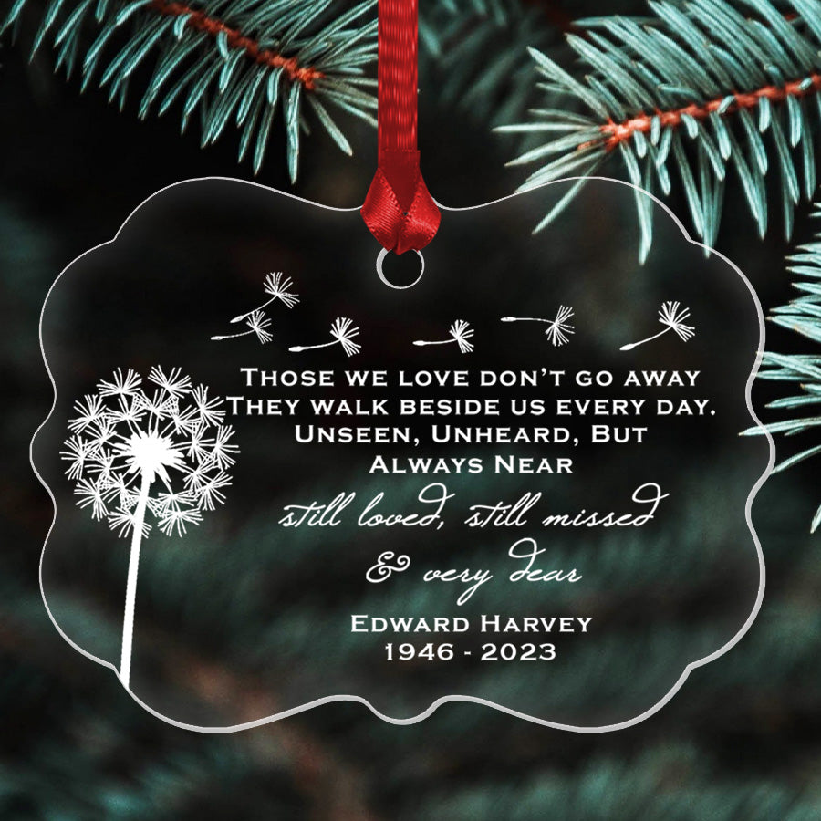 Personalized Memorial Christmas Ornament 2023 Those We Love Don’T Go
