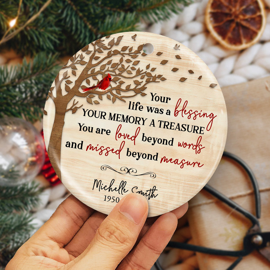 personalized memorial ornament