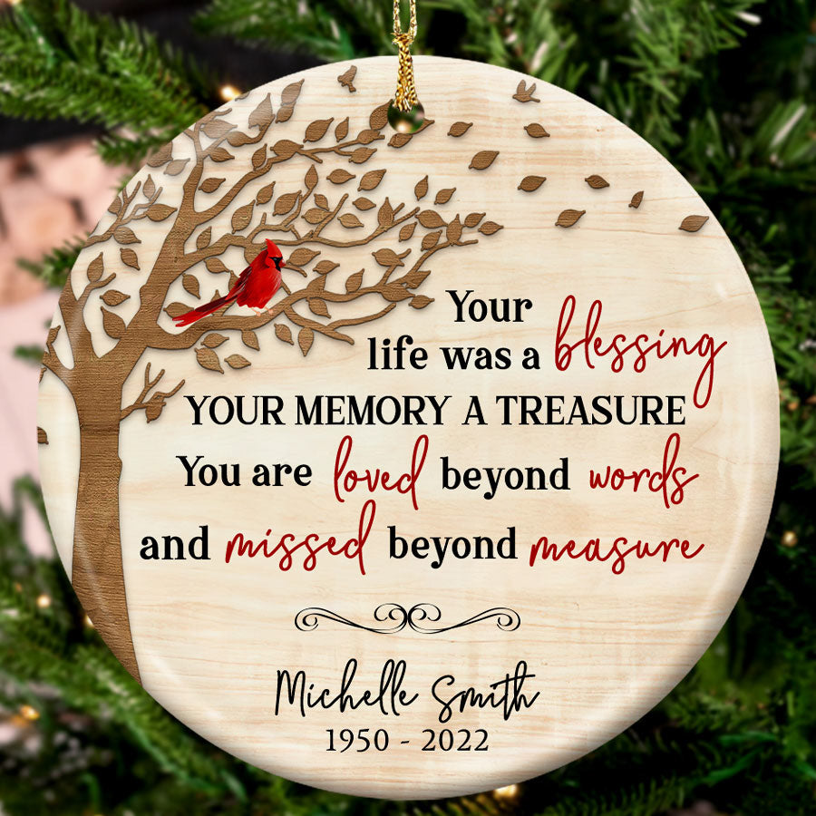 personalized memorial ornament