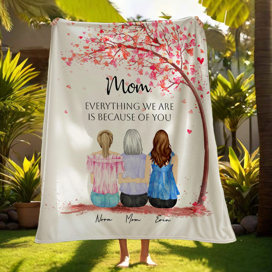 Personalized Mother and Daughter Mermaid Blanket - Gift Idea From Daughter To Mom - Best Gift For Daughter - Like Mother like Daughter main image 1