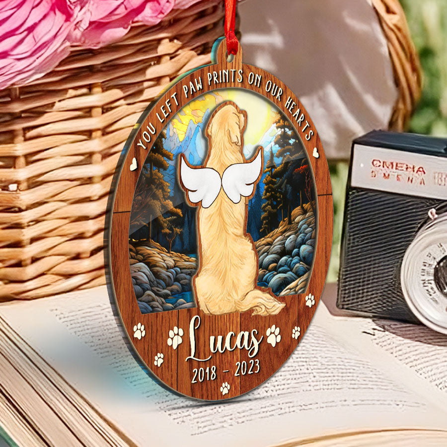 Suncatcher Ornament for Dog Who Passed Away