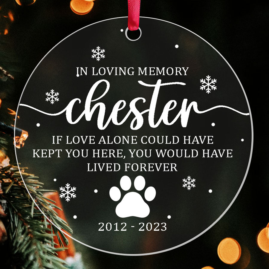 Personalized Pet Ornaments in Memory